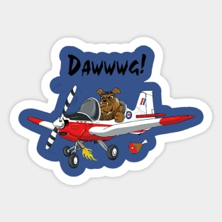 Bulldog Aircraft Design Sticker